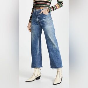 Levi’s Re/Done High Rise Wide Leg Crop Reclaimed Vintage Denim Size 29